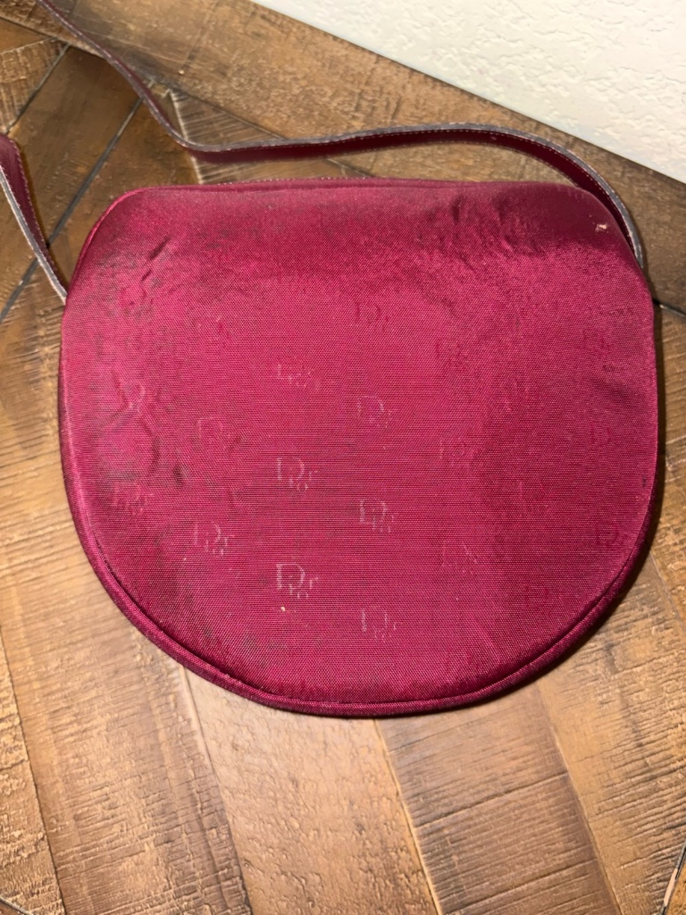 ❤️Dior - Vintage Burgundy Monogram Canvas Crossbody CD Logo Trotter Style - Picture 3 of 12